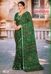Shivam Vol 16 By Kashvi Dull Moss Viscose Border Bandhej Saree 